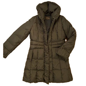 COLE HAAN Women’s Winter Coat Chocolate Brown Down Jacket Puffer Coat